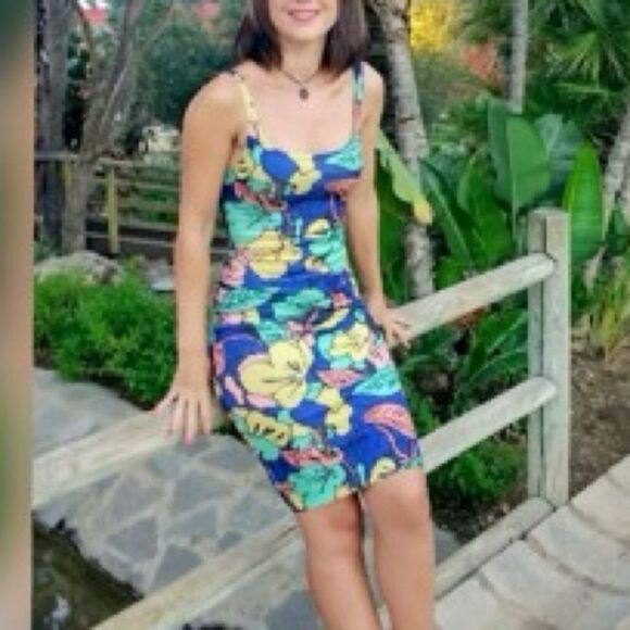 Zara Bodycon Dress Tropical - Picture 15 of 15